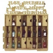 Laser Cut Super Sized Christmas Advent Calendar with Doors To Fit Alcohol Miniatures